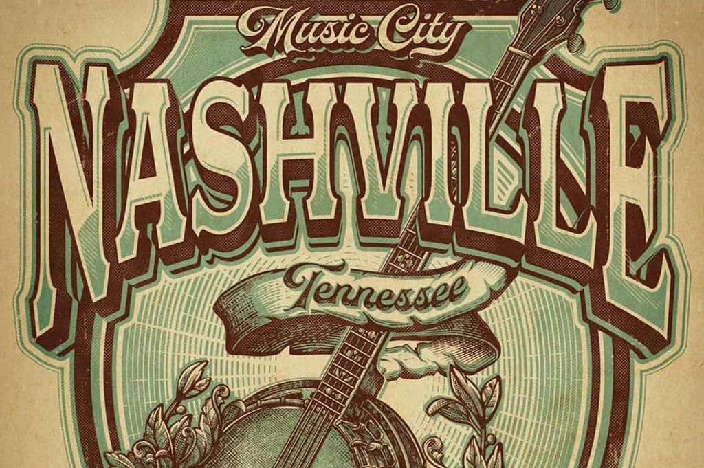 Design a Vintage Engraved Nashville Poster in Photoshop & Illustrator