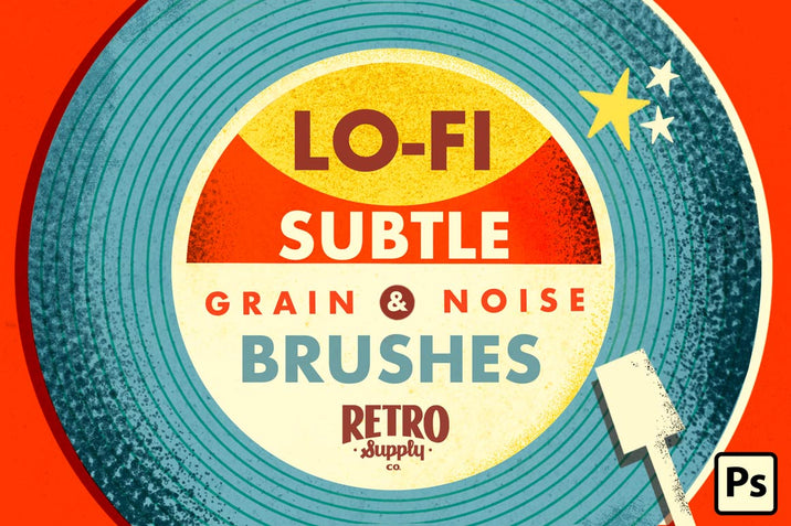 Lo-Fi Subtle Grain and Noise Brushes for Photoshop