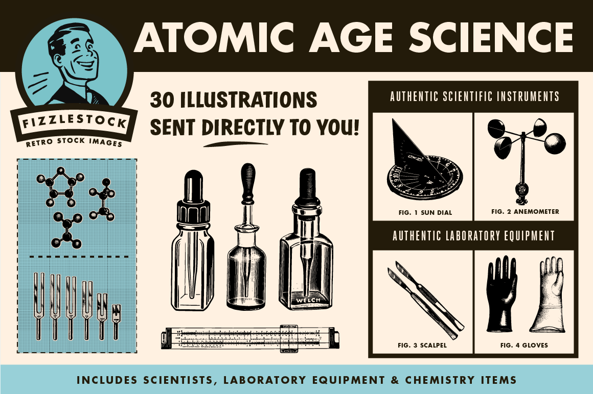 Atomic Age Science Part I | Retro Clip Art