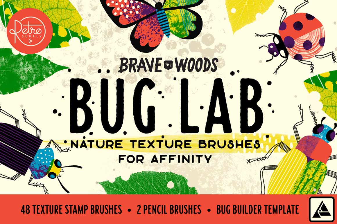 Bug Lab | Nature Texture Brushes for Affinity Designer