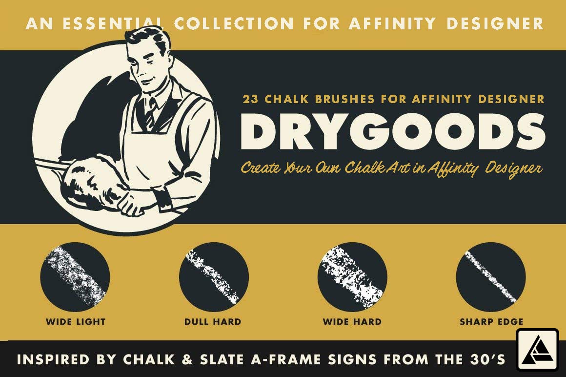 DryGoods | Chalk Brushes for Affinity Designer