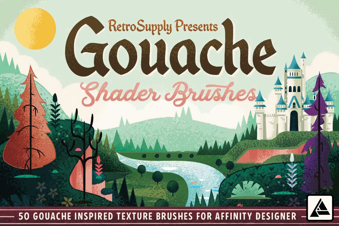 Gouache Shader Brushes for Affinity Designer
