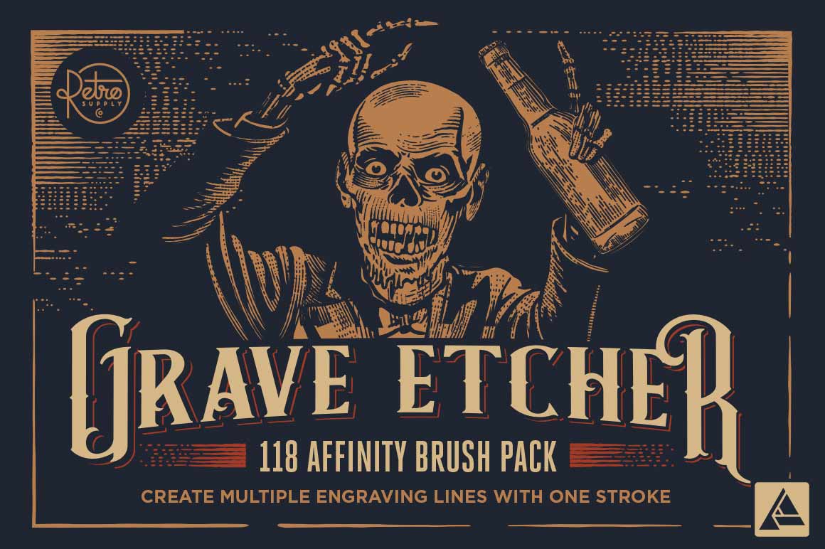 Grave Etcher | Engraving Brushes for Affinity Designer