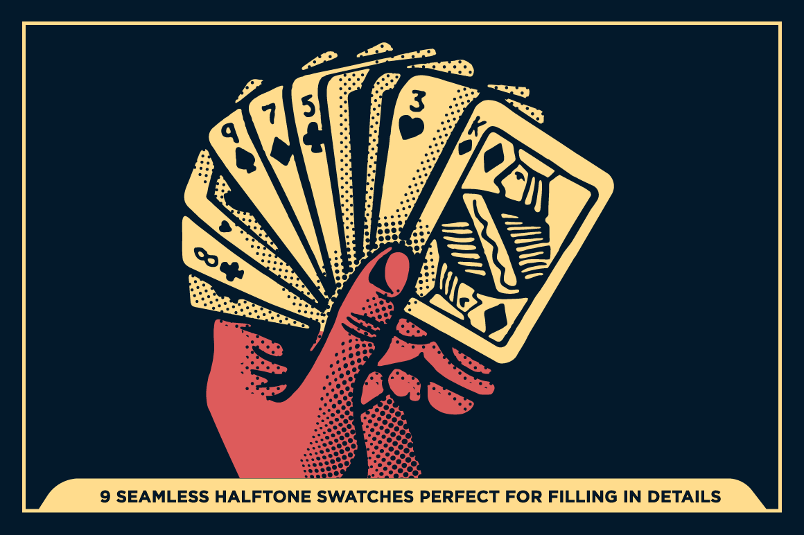 Black Magic Halftones | Vector Halftone Pattern Brushes for Adobe Illustrator