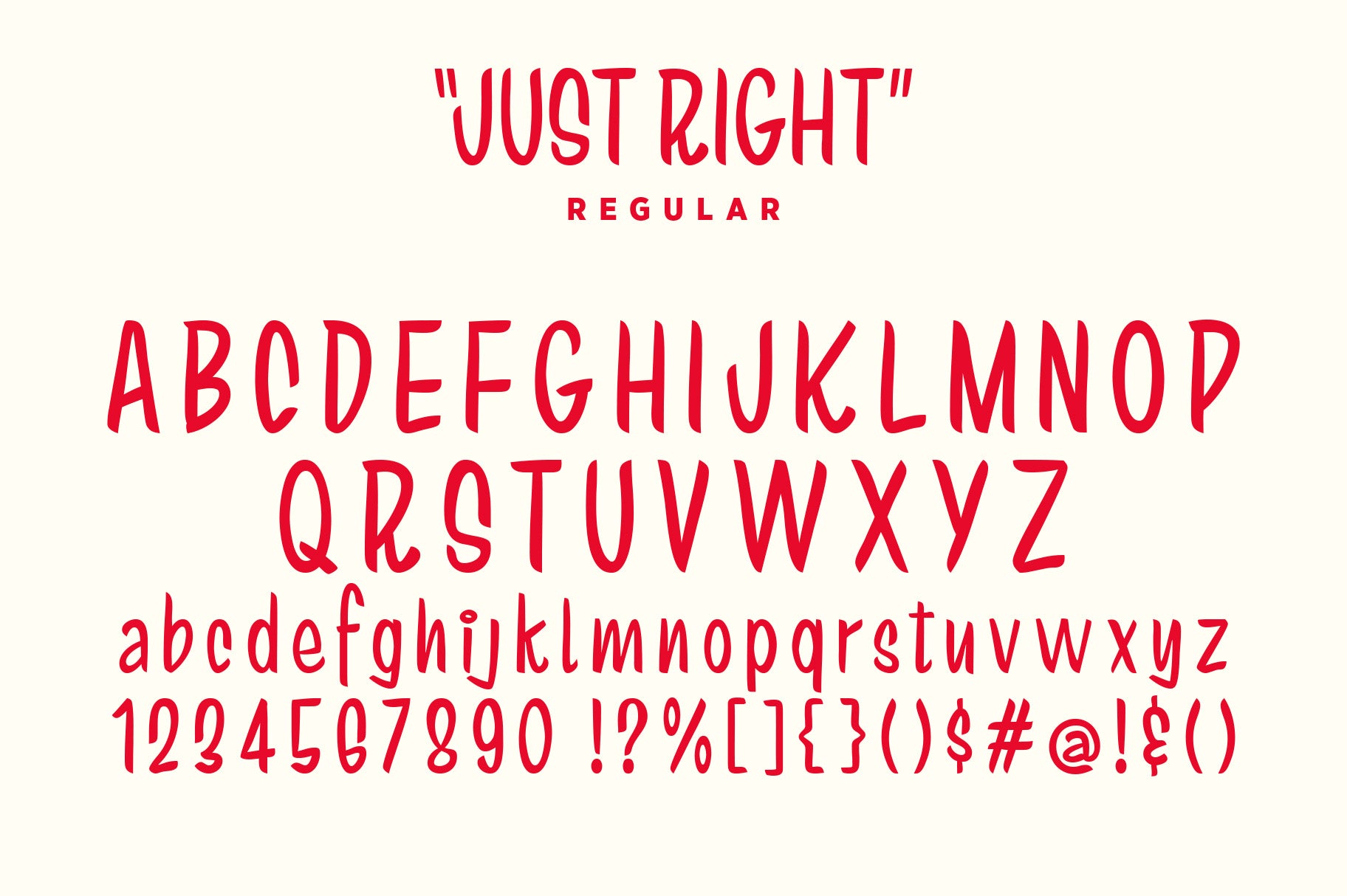 Just Right Font