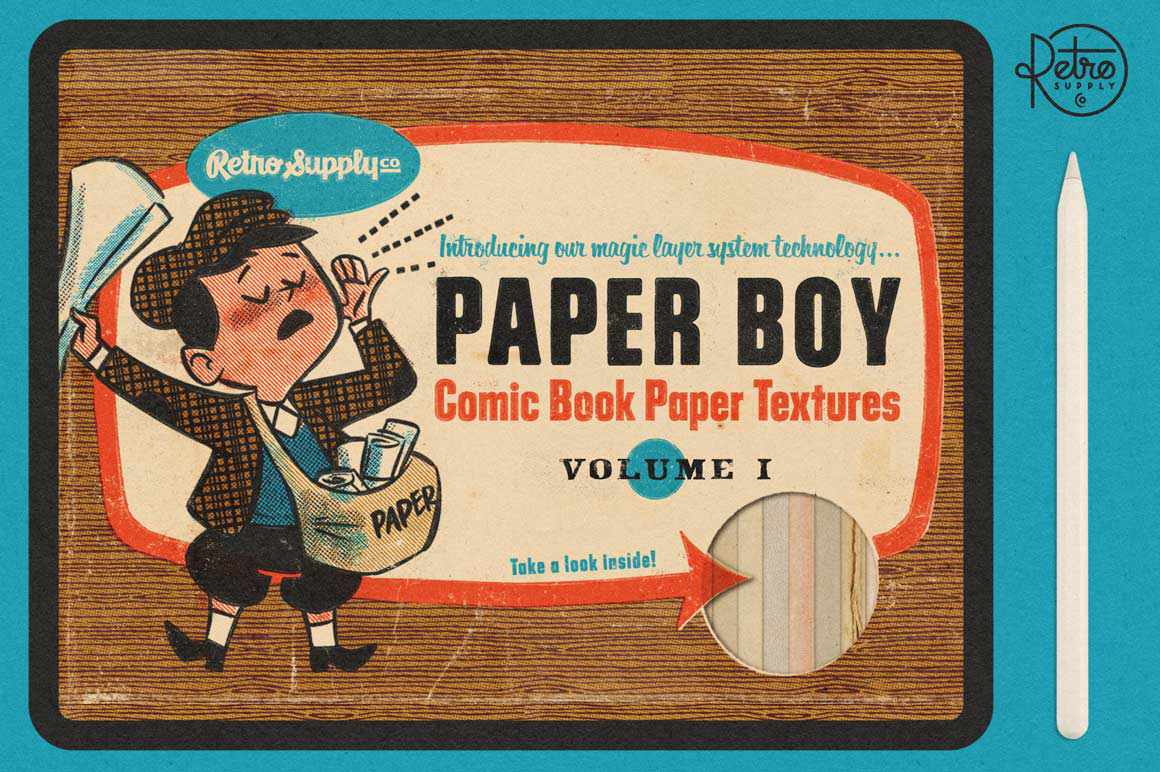 Paper Boy Paper Texture Bundle for Procreate