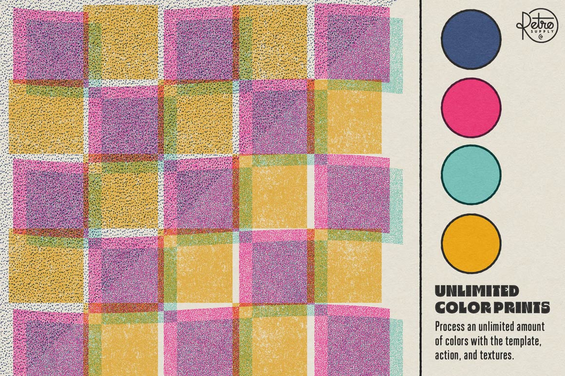 Risograph Print Pack for Photoshop