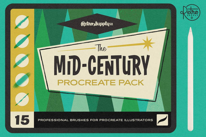 The Mid-Century Brush Pack for Procreate