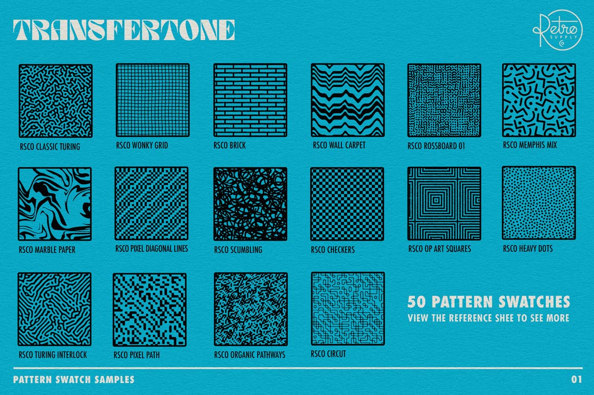 TransferTone | Dry Transfer Patterns for Adobe Illustrator