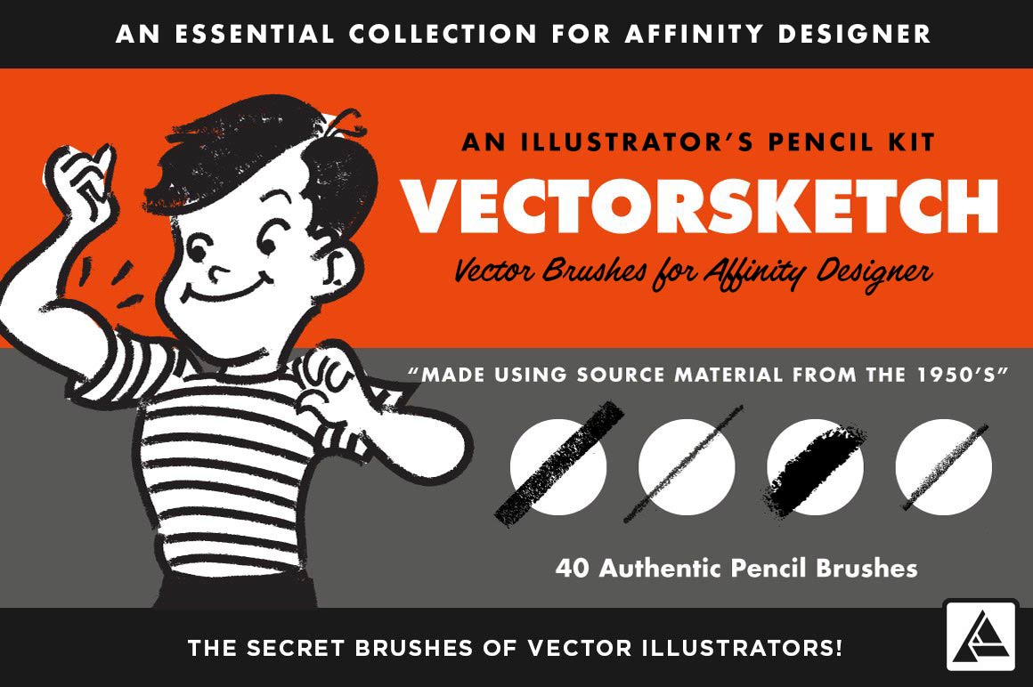 VectorSketch | Charcoal Pencils for Affinity Designer