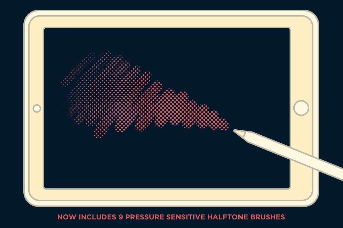 Black Magic Halftones | Halftone Brushes for Procreate Brushes RetroSupply Co