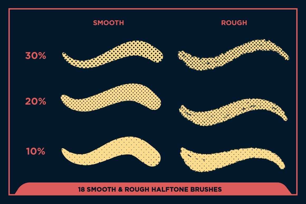 Black Magic Halftones | Halftone Brushes for Procreate Brushes RetroSupply Co