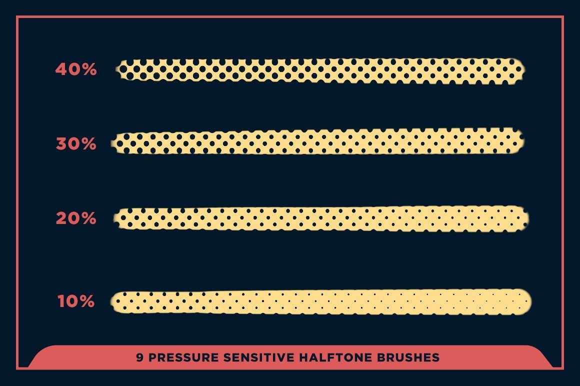 Black Magic Halftones | Halftone Brushes for Procreate Brushes RetroSupply Co