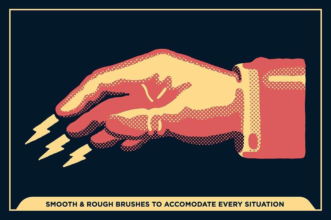 Black Magic Halftones | Halftone Brushes for Procreate Brushes RetroSupply Co