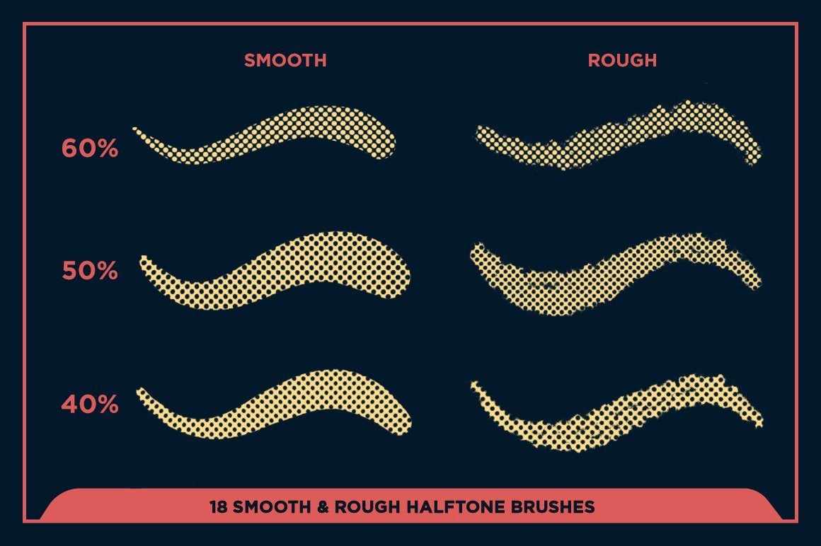 Black Magic Halftones | Halftone Brushes for Procreate Brushes RetroSupply Co