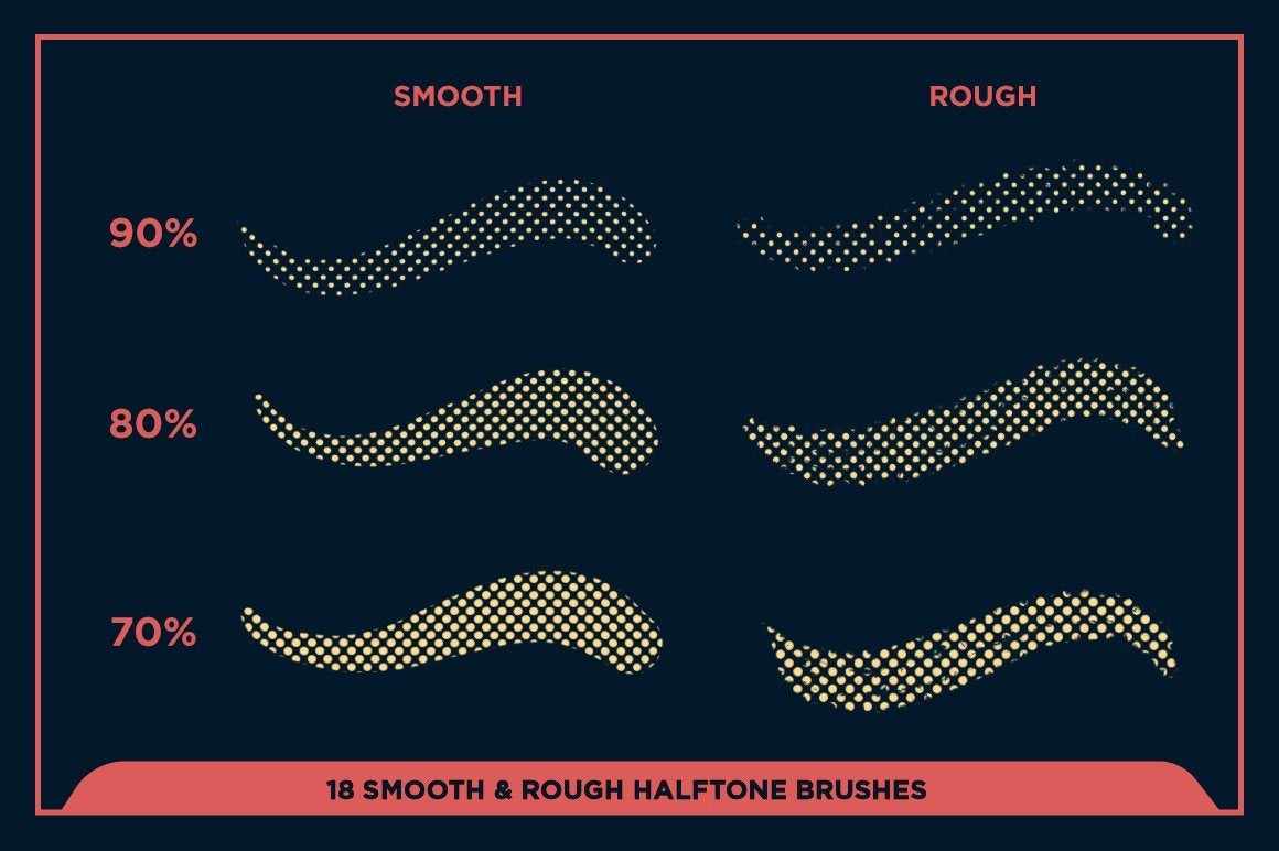 Black Magic Halftones | Halftone Brushes for Procreate Brushes RetroSupply Co