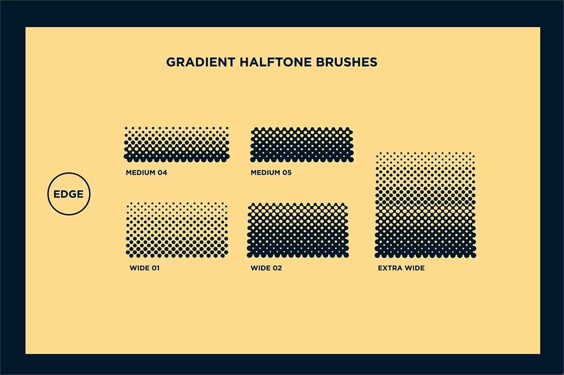 Black Magic Halftones | Vector Halftone Pattern Brushes Adobe Illustrator RetroSupply Co