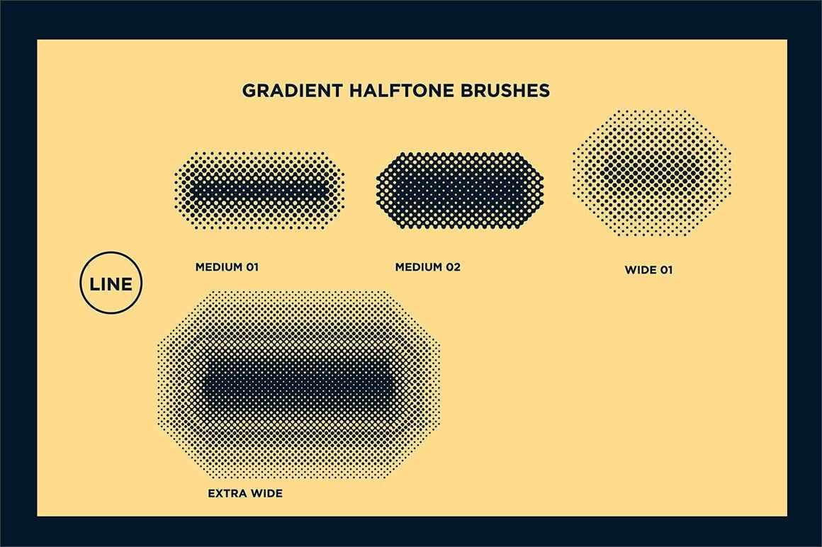 Black Magic Halftones | Vector Halftone Pattern Brushes Adobe Illustrator RetroSupply Co