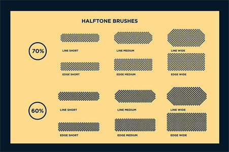 Black Magic Halftones | Vector Halftone Pattern Brushes Adobe Illustrator RetroSupply Co 