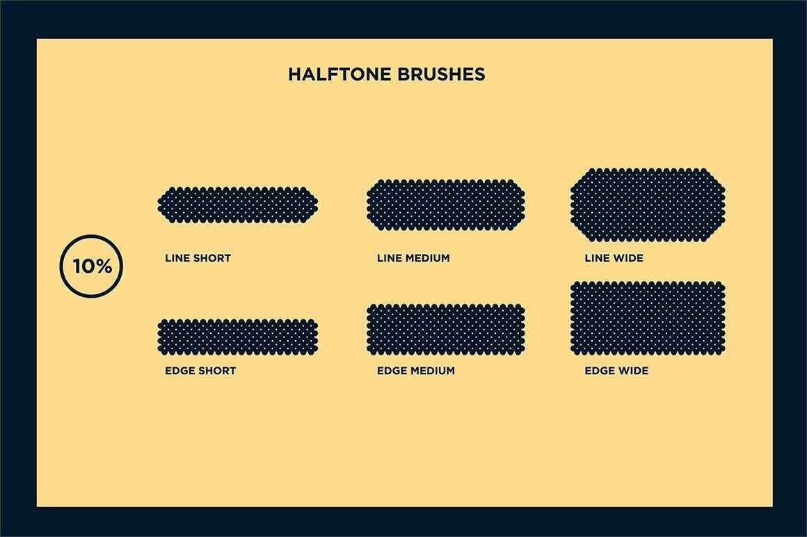 Black Magic Halftones | Vector Halftone Pattern Brushes Adobe Illustrator RetroSupply Co