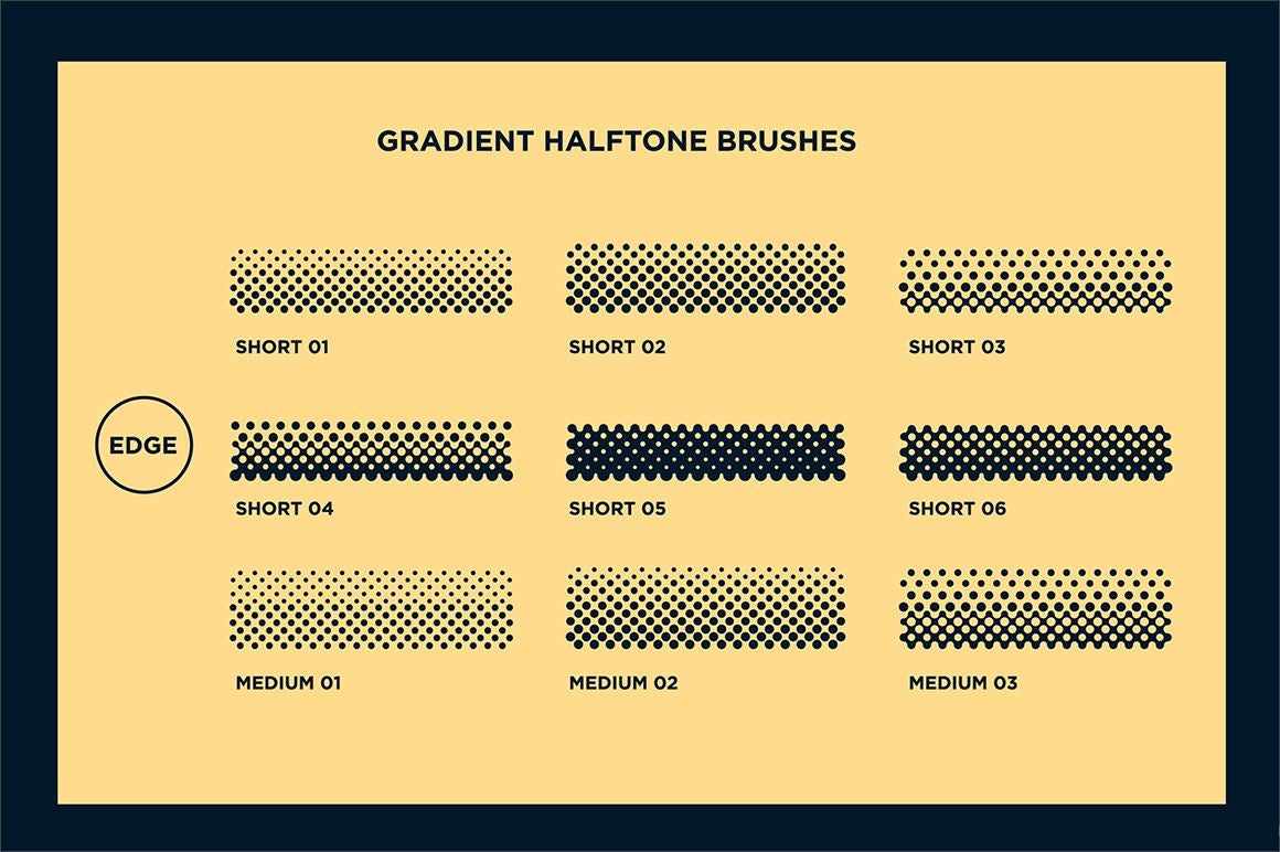 Black Magic Halftones | Vector Halftone Pattern Brushes Adobe Illustrator RetroSupply Co