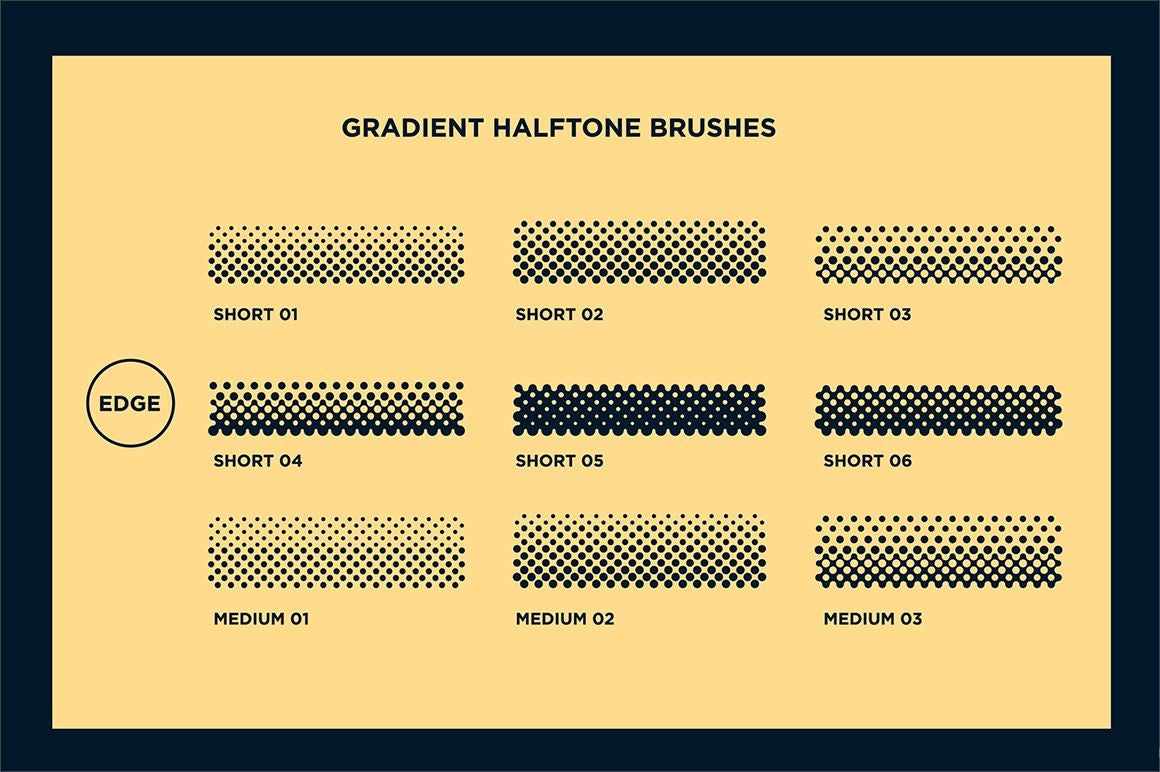 Black Magic Halftones | Vector Halftone Pattern Brushes Adobe Illustrator RetroSupply Co 