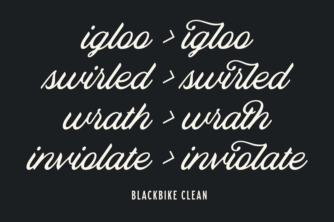 Blackbike Fonts RetroSupply Co. 
