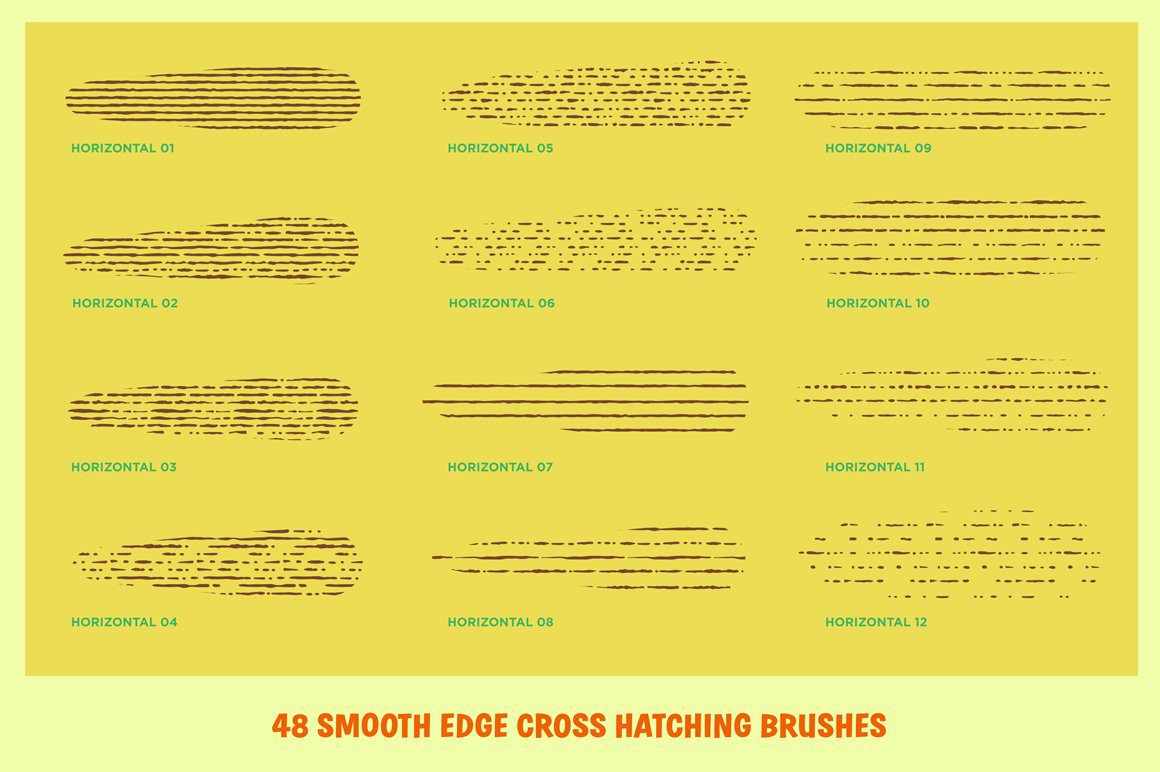 Cross-Country Crosshatchers for Procreate Brushes RetroSupply Co.