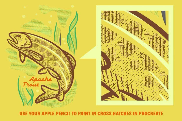 Cross-Country Crosshatchers for Procreate Brushes RetroSupply Co. 