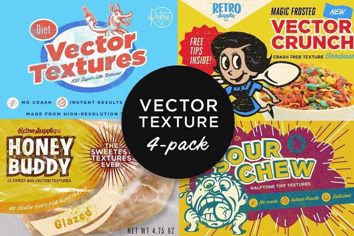 Diet Vector Textures Bundle Adobe Illustrator RetroSupply Co 