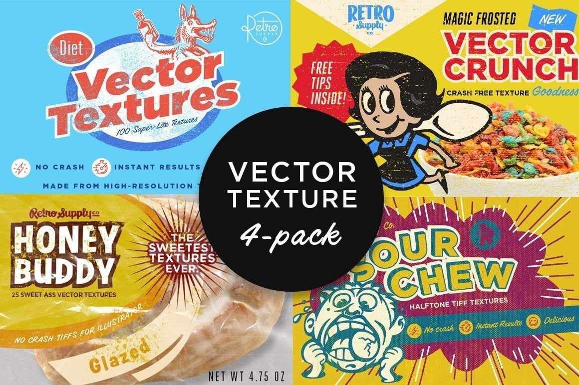 Diet Vector Textures Bundle Adobe Illustrator RetroSupply Co
