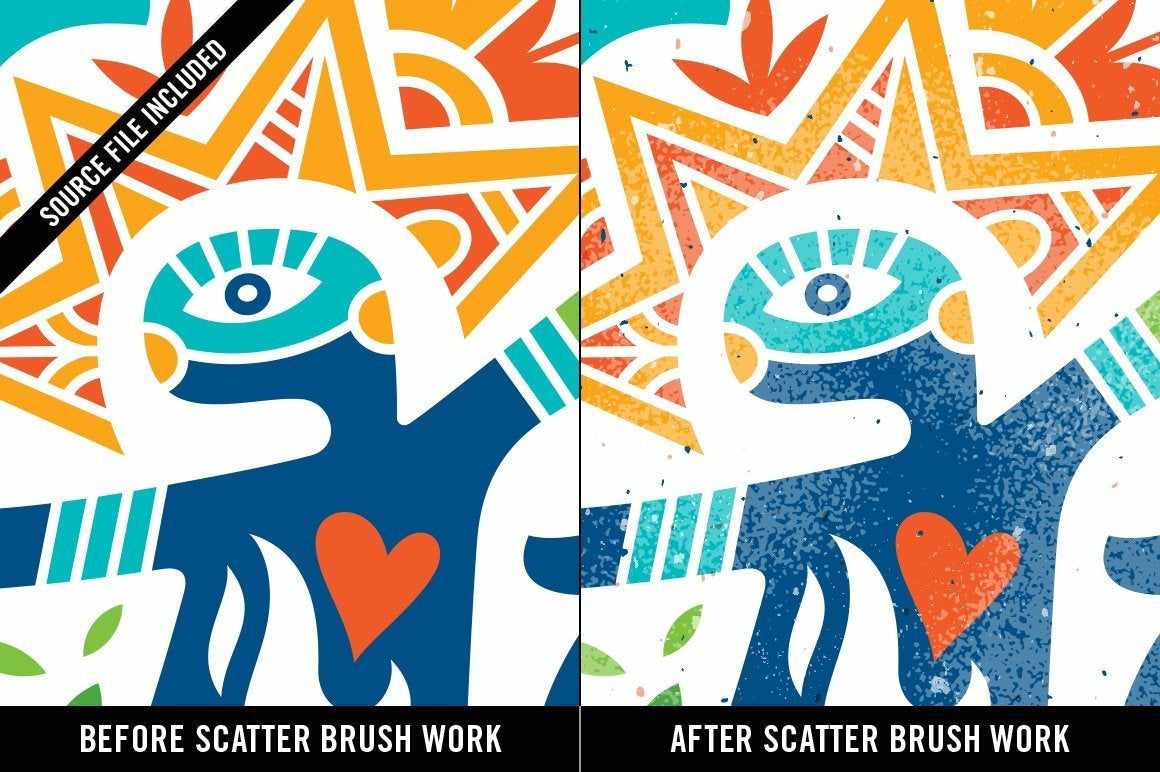 Doggone Grainy Scatter Brushes by Von Glitschka | for Procreate RetroSupply Co.