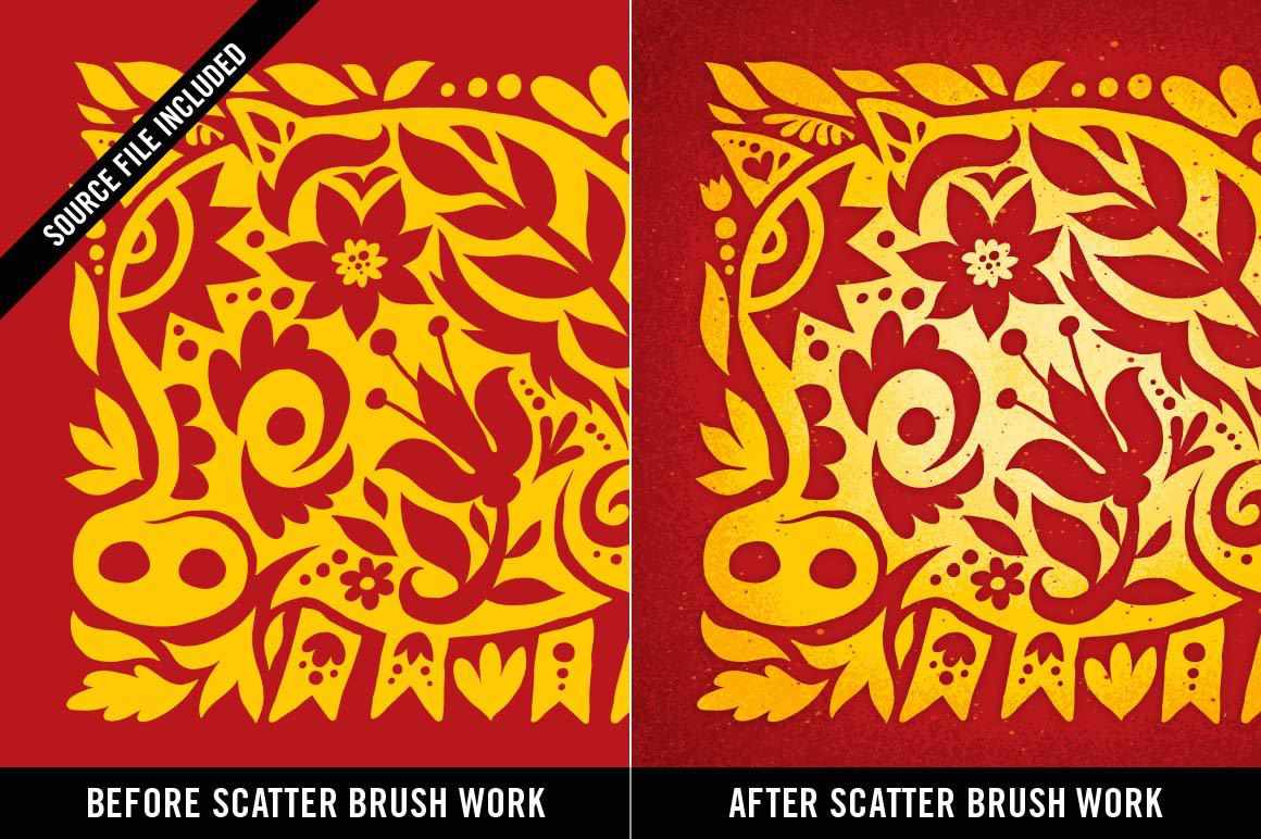 Doggone Grainy Scatter Brushes by Von Glitschka | for Procreate RetroSupply Co.