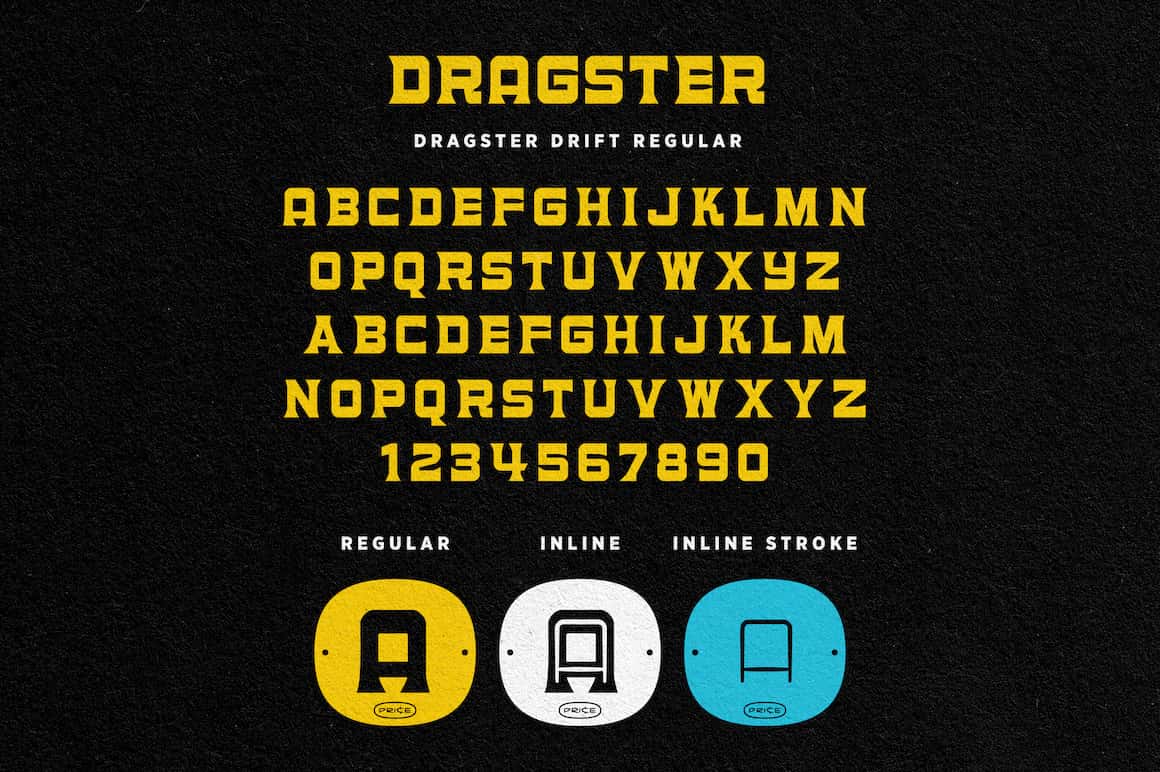 Dragster Display Fonts