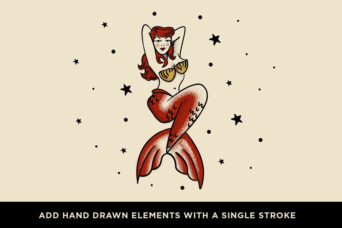 Drunk Sailor | Vector Stippling Brushes & More Adobe Illustrator RetroSupply Co