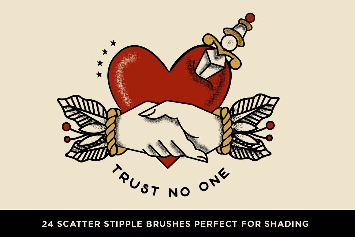 Drunk Sailor | Vector Stippling Brushes & More Adobe Illustrator RetroSupply Co