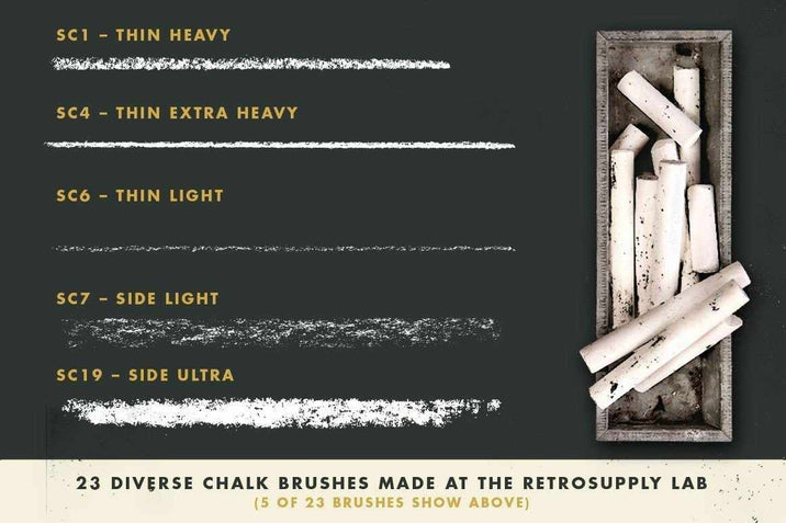 DryGoods | Chalk Brushes for Adobe Illustrator Adobe Illustrator RetroSupply Co