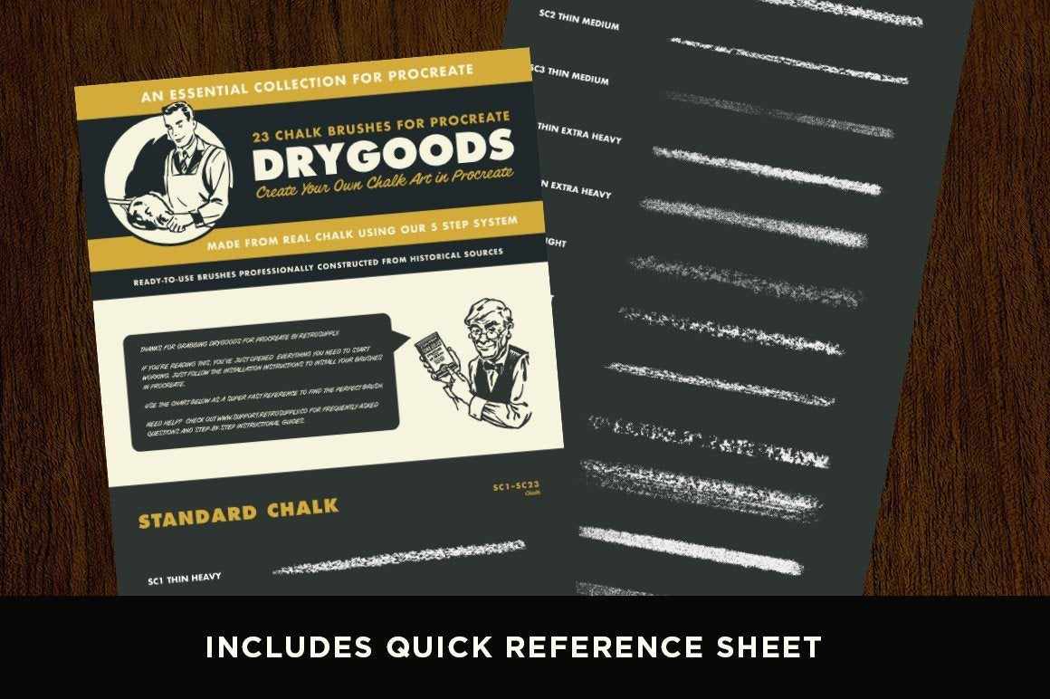 DryGoods | Chalk Brushes for Procreate Procreate Brushes RetroSupply Co.
