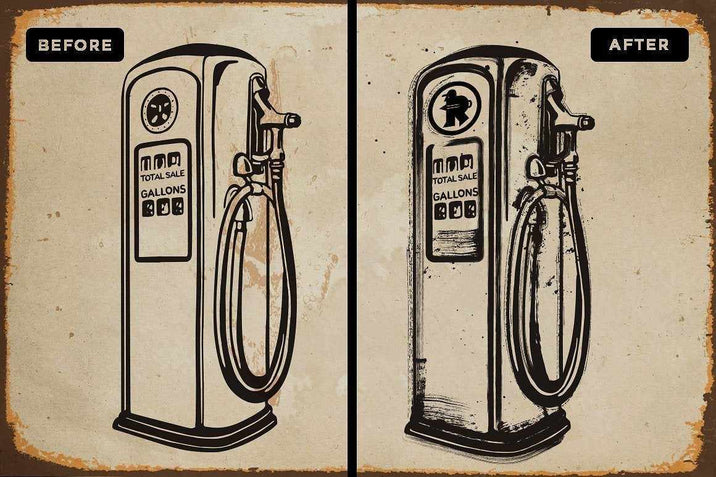 Fuel Station Vector Brushes for Adobe Illustrator Adobe Illustrator RetroSupply Co 