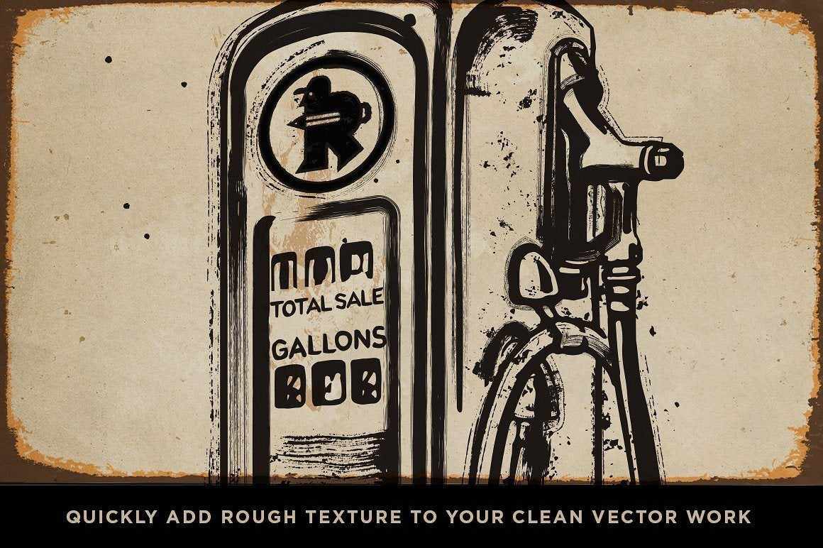 Fuel Station Vector Brushes for Adobe Illustrator Adobe Illustrator RetroSupply Co