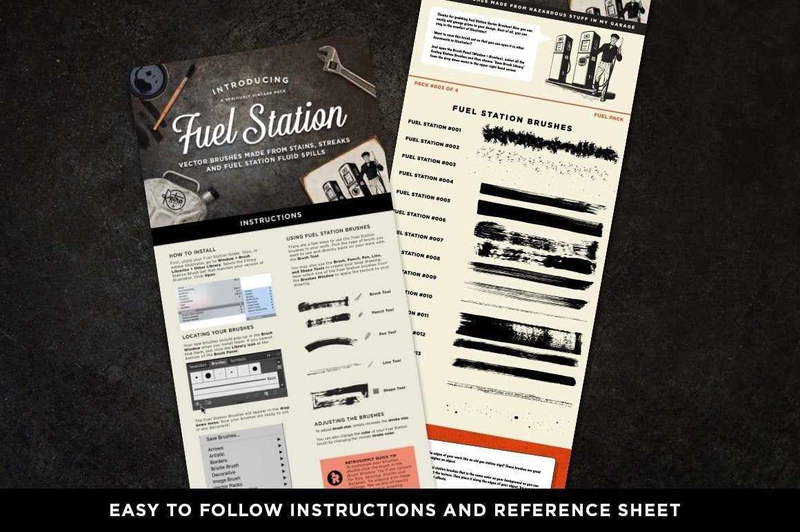 Garage Grime Vector Brush Bundle Adobe Illustrator RetroSupply Co