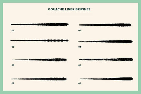 Gouache Shader Brushes for Photoshop Adobe Photoshop RetroSupply Co. 