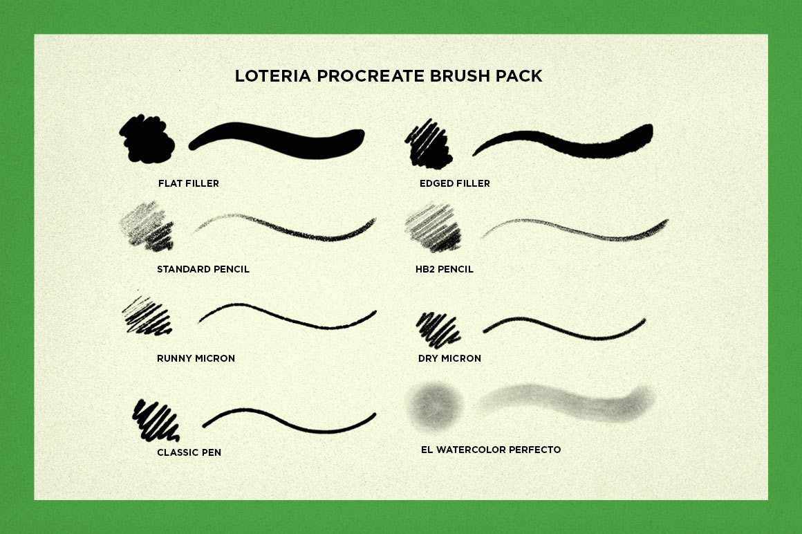 Lotería Procreate Brush & Tutorial Pack Procreate Brushes RetroSupply Co.