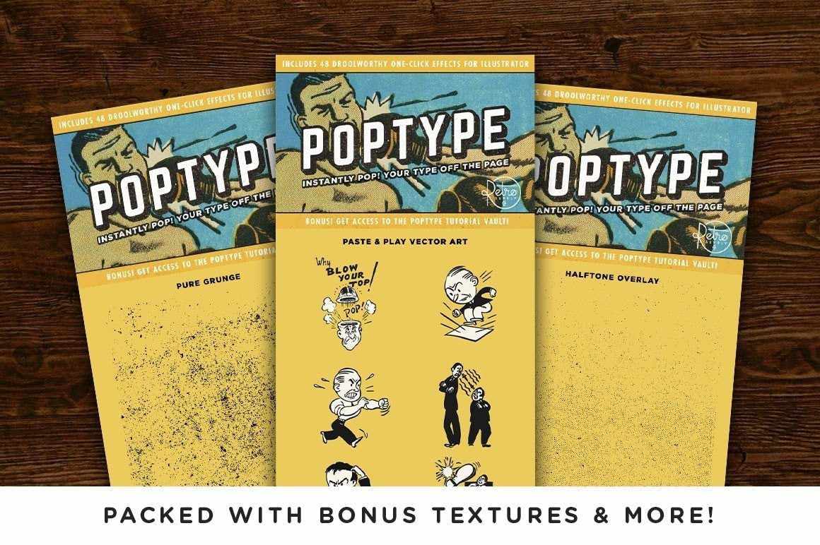 PopType | Graphic Styles and More Adobe Illustrator RetroSupply Co 