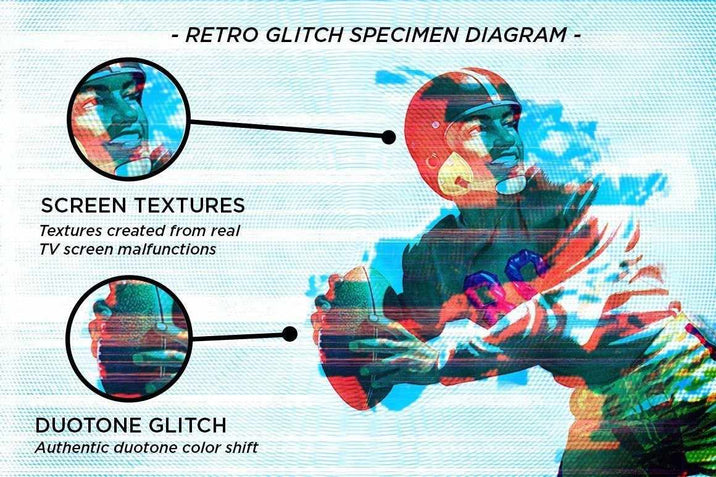 RetroGlitch | Photoshop Glitch Bundle Adobe Photoshop RetroSupply Co 