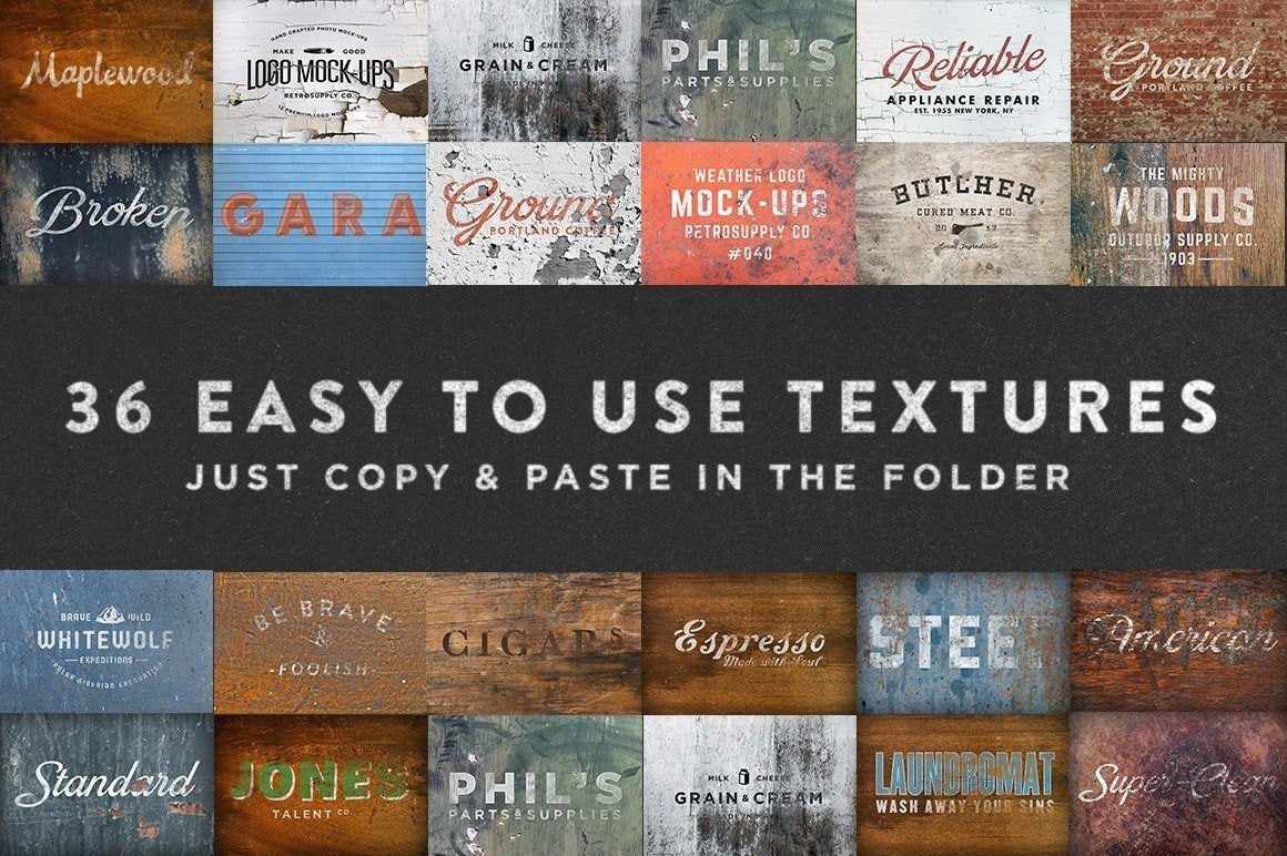 RetroTexture MegaBundle Adobe Photoshop RetroSupply Co