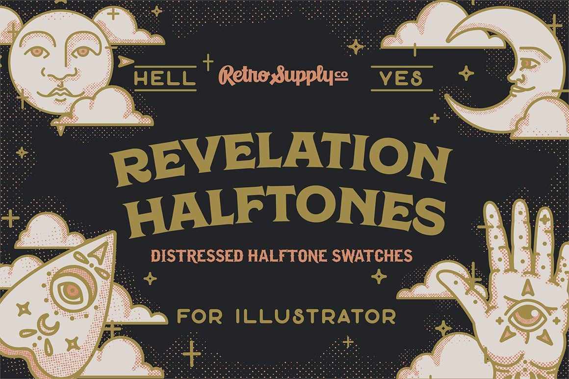 Revelation Halftone Swatches for Adobe Illustrator Adobe Illustrator RetroSupply Co.