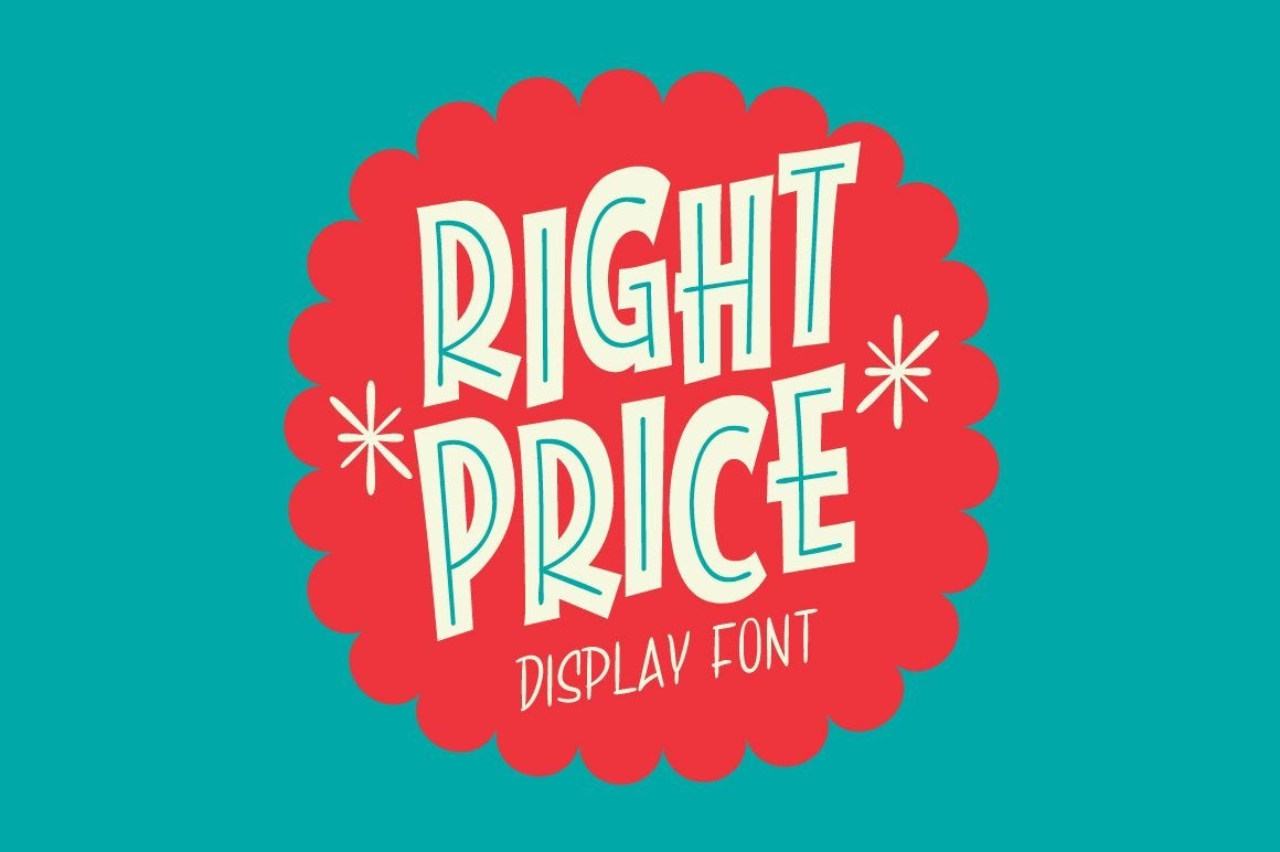 Right Price Font Fonts RetroSupply Co. 