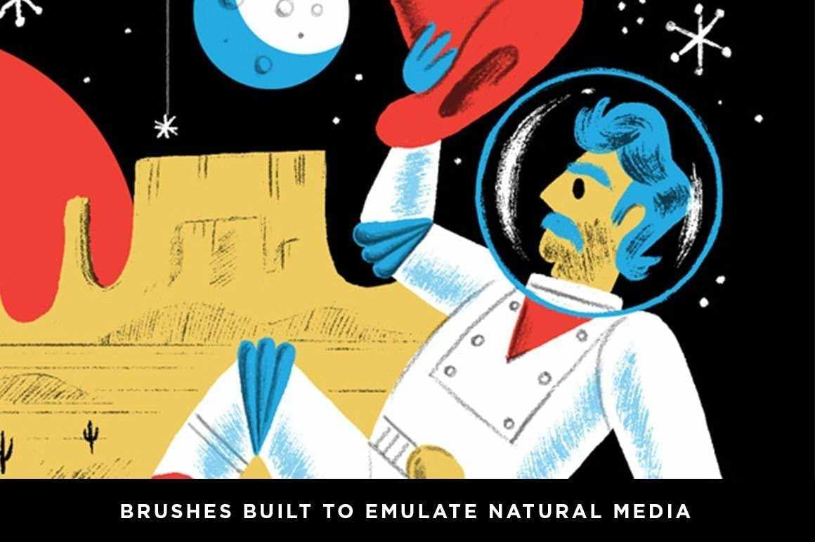 SpaceRanger Brush Kit and Tutorial Pack Adobe Photoshop RetroSupply Co