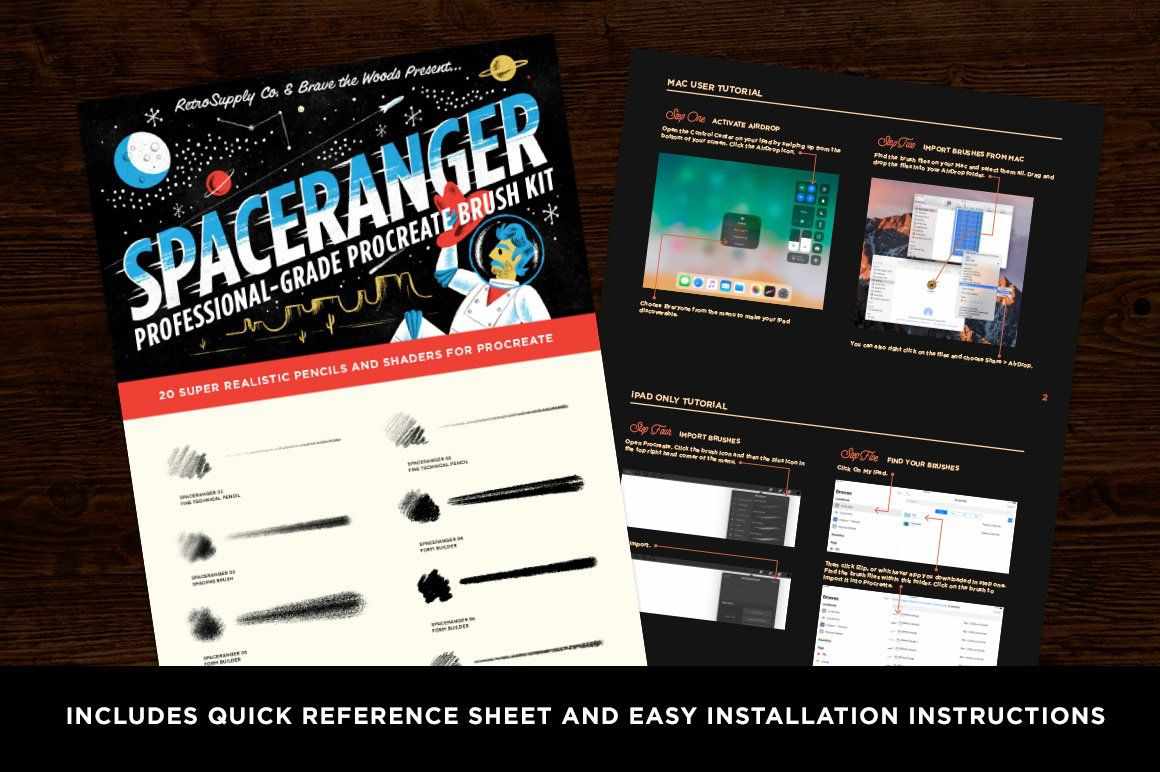 SpaceRanger Brush Pack for Procreate Brushes RetroSupply Co.